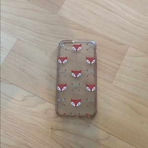 iPhone 6s case clear w/ foxes and arrows